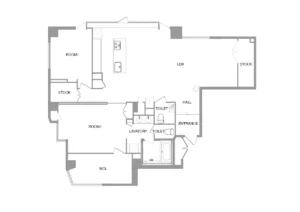 福岡のマンションリノベーション制作事例001_ルームプラン画像